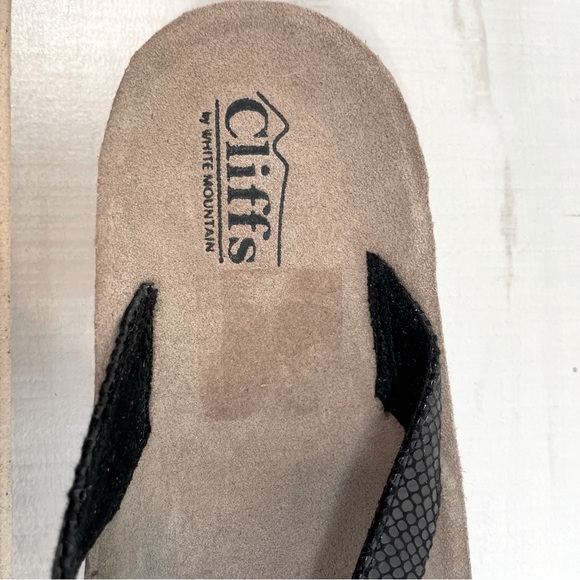 NWOB White Mountain Cliffs Black Cork Bed Manmade Sandals Sz 6 - Picture 8 of 9